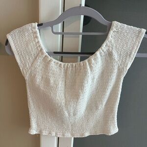 Brandy Melville White Off the Shoulder Top